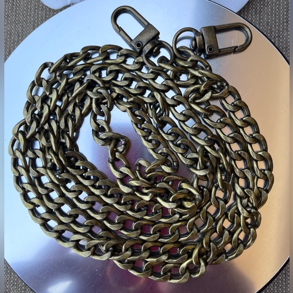 New 47” Purse/Wallet Chain or Replacement in Classic Gold Metal - Picture 13 of 13